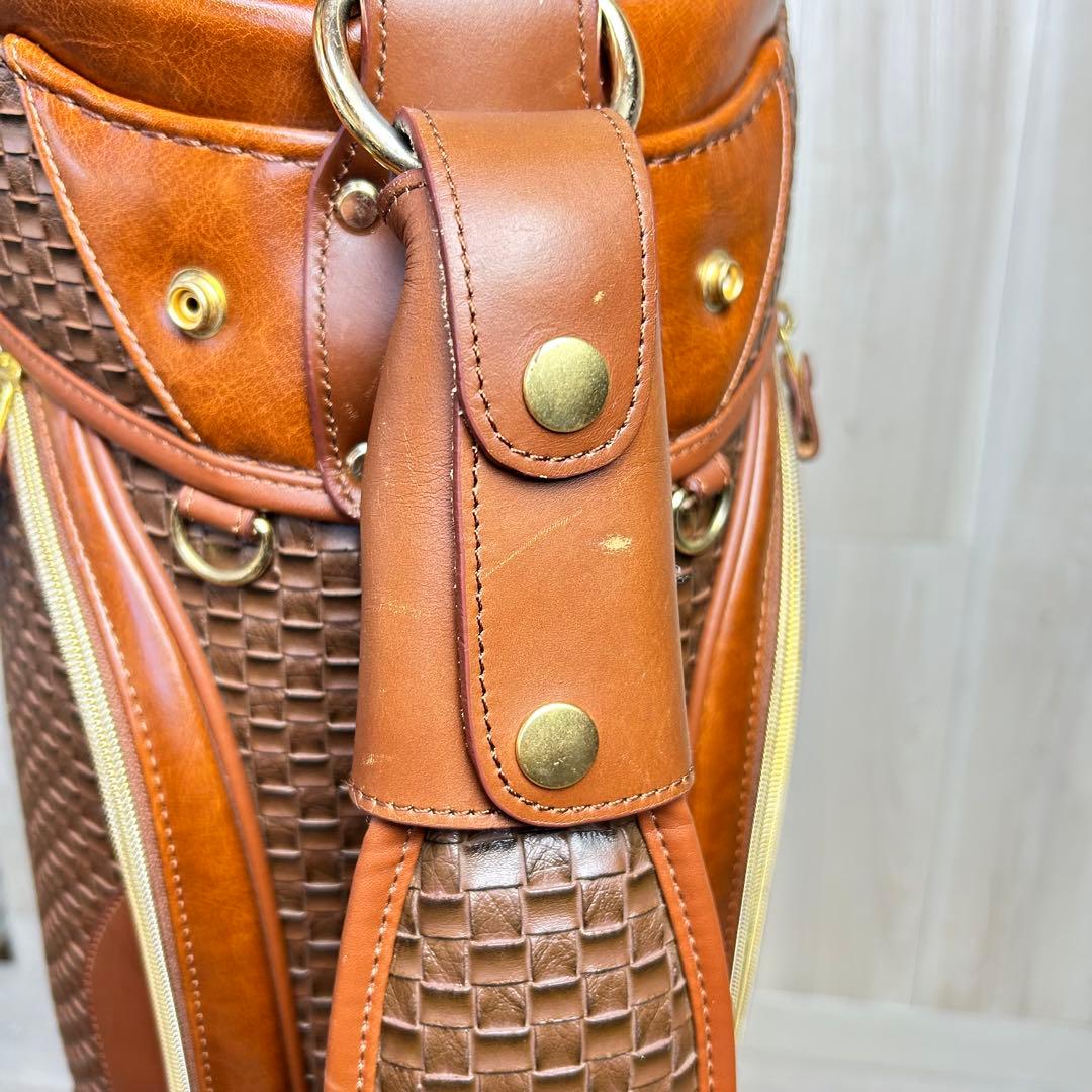 高級感】マジェスティ ゴルフキャディバッグ ブラウン MJ 美品！豪華！