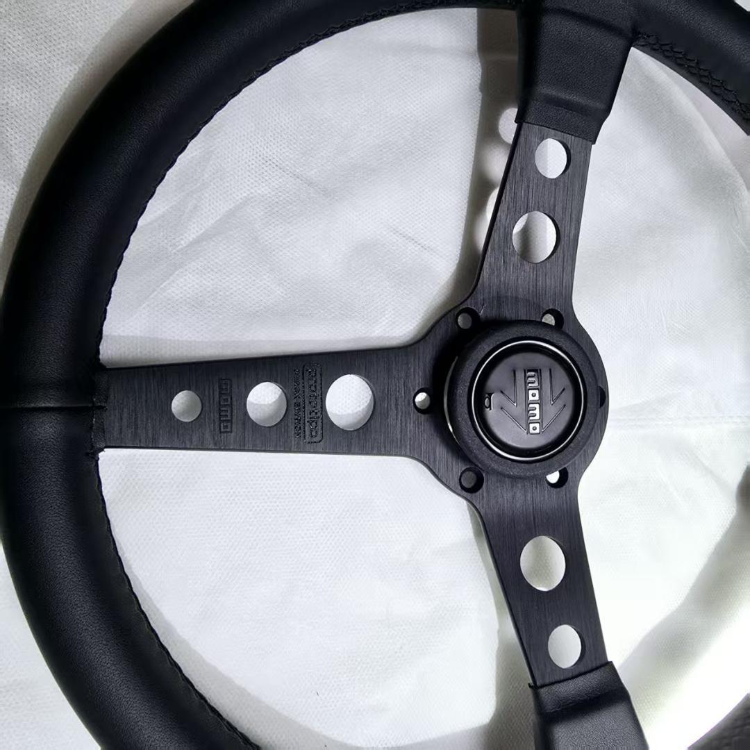 momo prototipo 3スポーク 黒 ステアリングホイール 35cm程度
