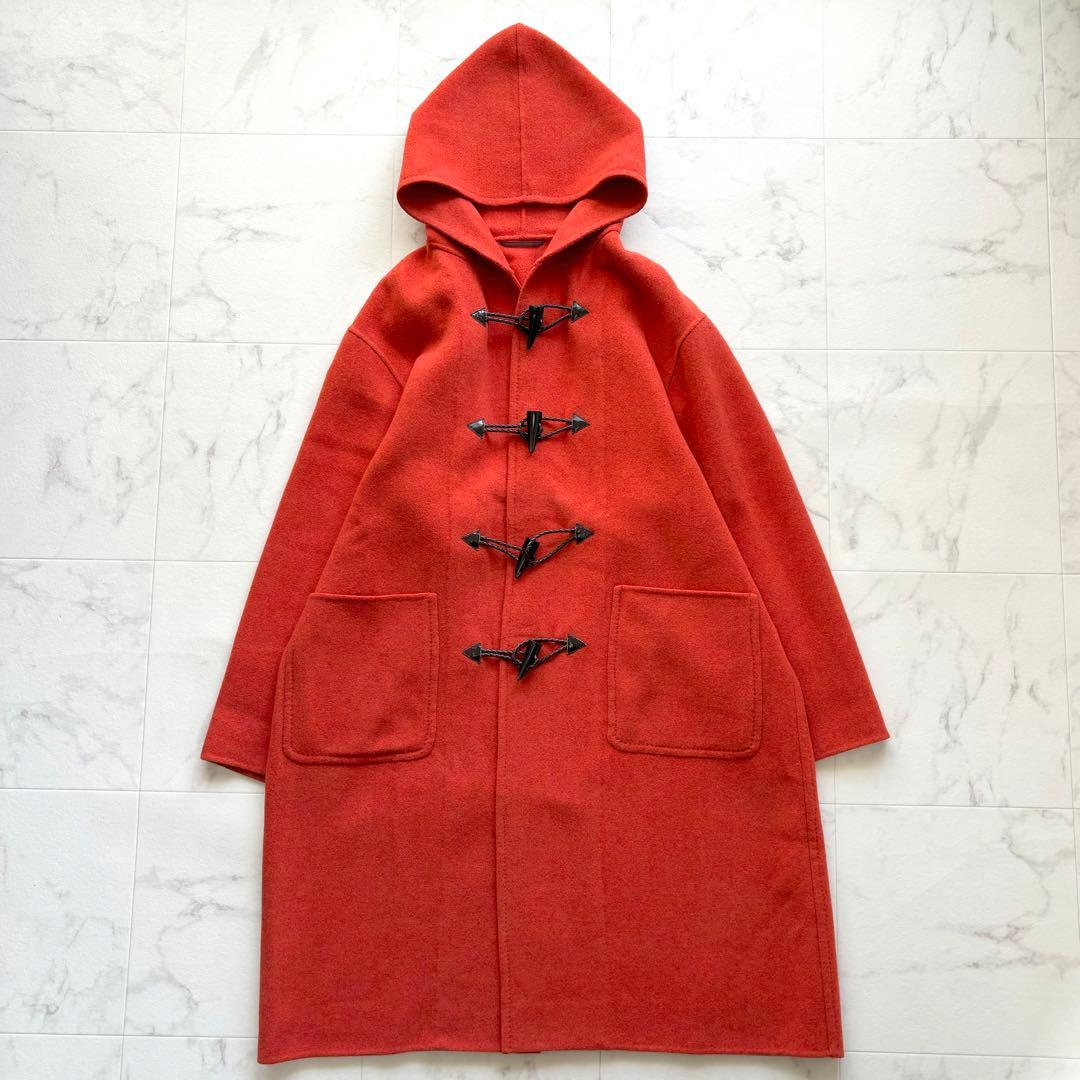 極美品 定価17万 2223AW ソブリン メルトンダッフルコート オレンジ L