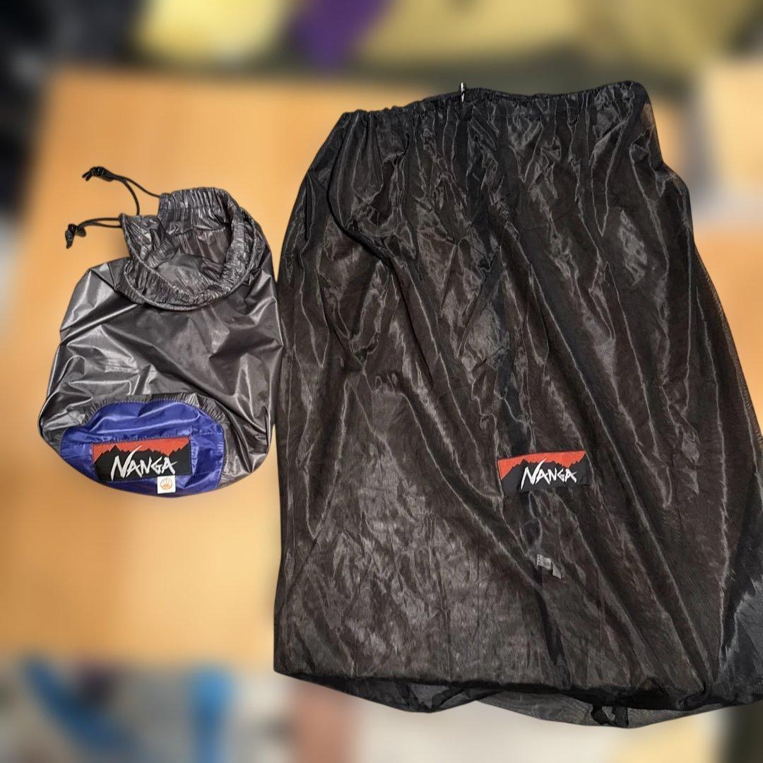 NANGA ナイロン寝袋 黒/紫 UDD BAG 380DX ロング