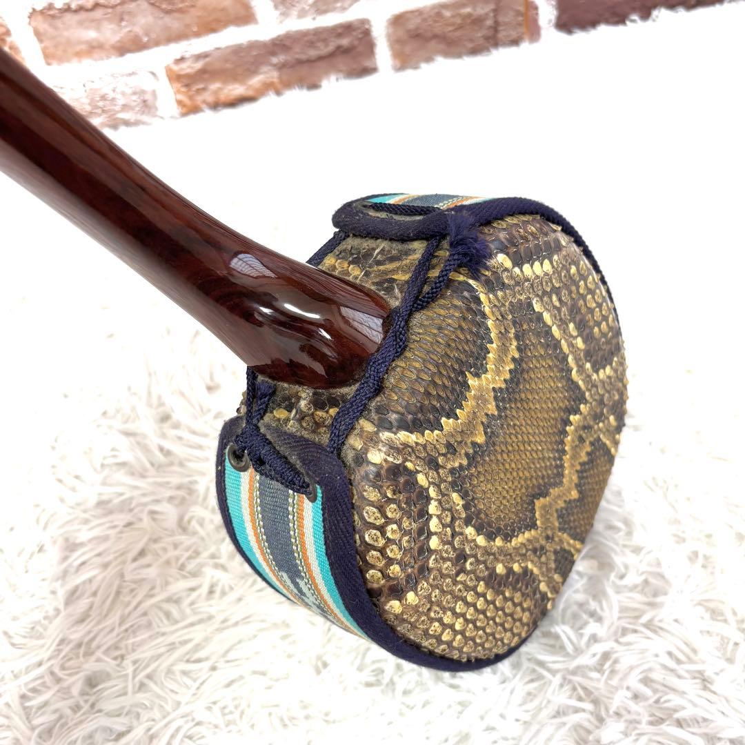 希少6弦✨美品✨沖縄 六線三線 本蛇皮 三味線 ハード