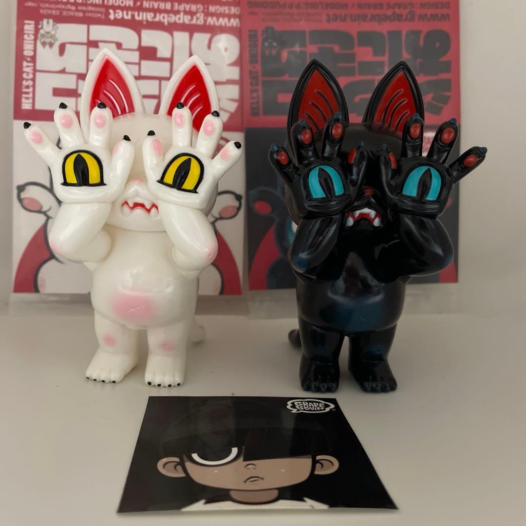 grapebrain ジゴクネコおにぎり　ソフビ GRAPE BRAIN グレイプ ブレイン ジゴクネコ おにぎり 黒 ソフビ 人形