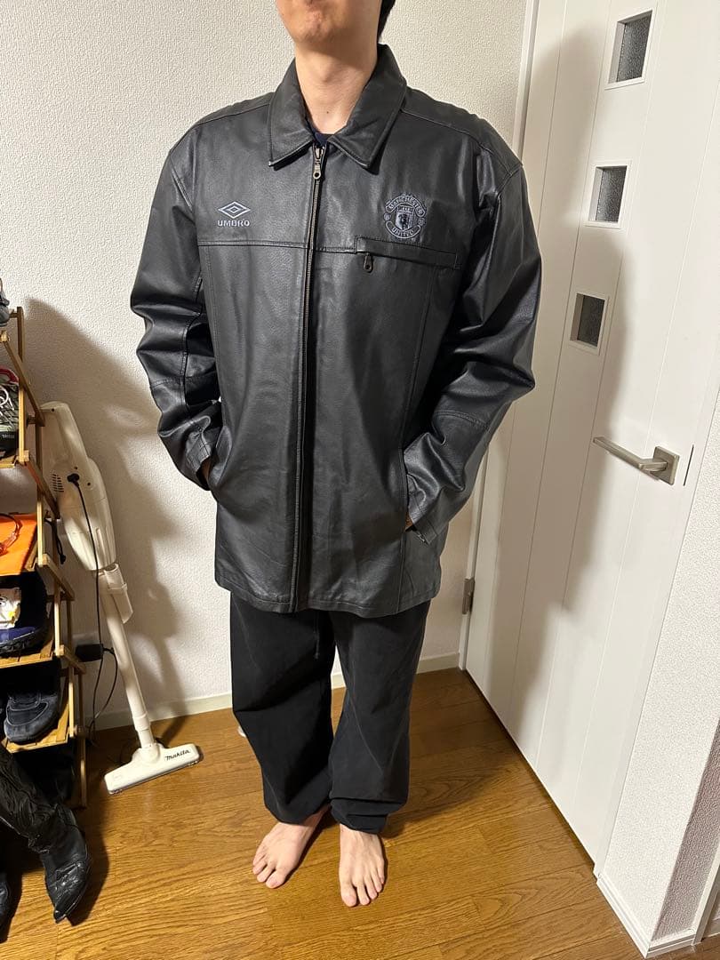 ま*。様 超激レア‼︎umbro 90s マンチェスターユナイテッド レザーハー