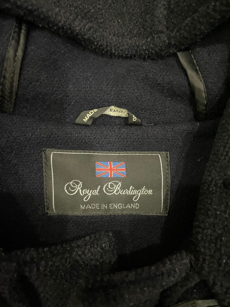 英国製 Burlington ダッフルコート 38 M-L ベスト ネイビー