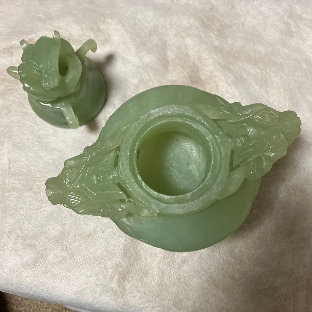 翡翠の香炉・中国翡翠工芸品専門店での購入品 - メルカリ