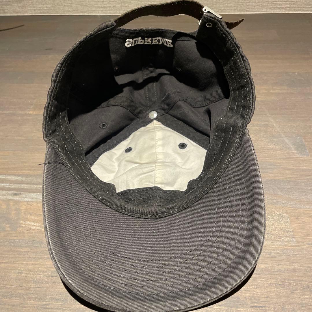 SUPREME 黒 キャップ Sロゴ - メルカリ