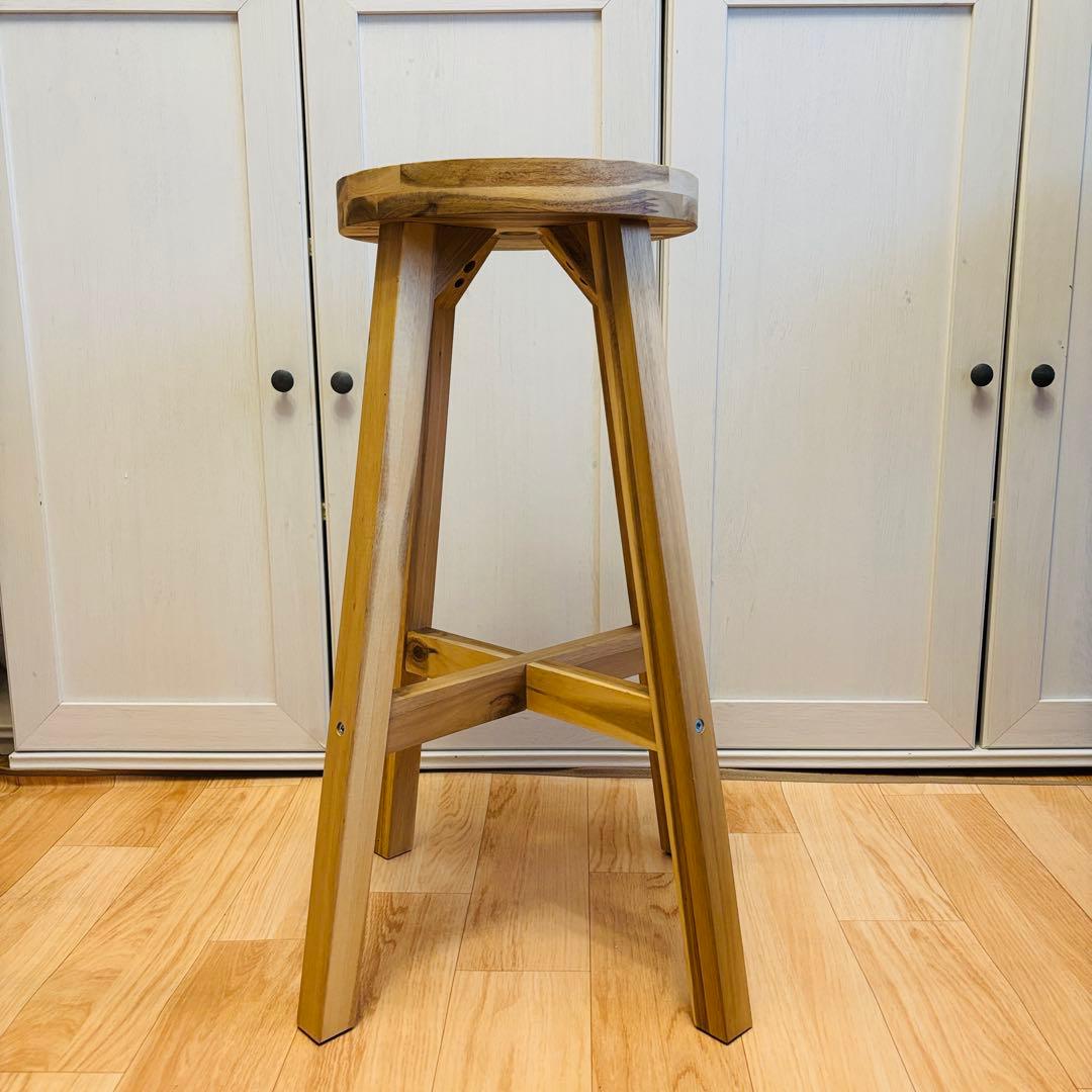 美品【IKEA✴︎SKOGSTA✴︎カウンターチェア】アカシア材✴︎ハイ