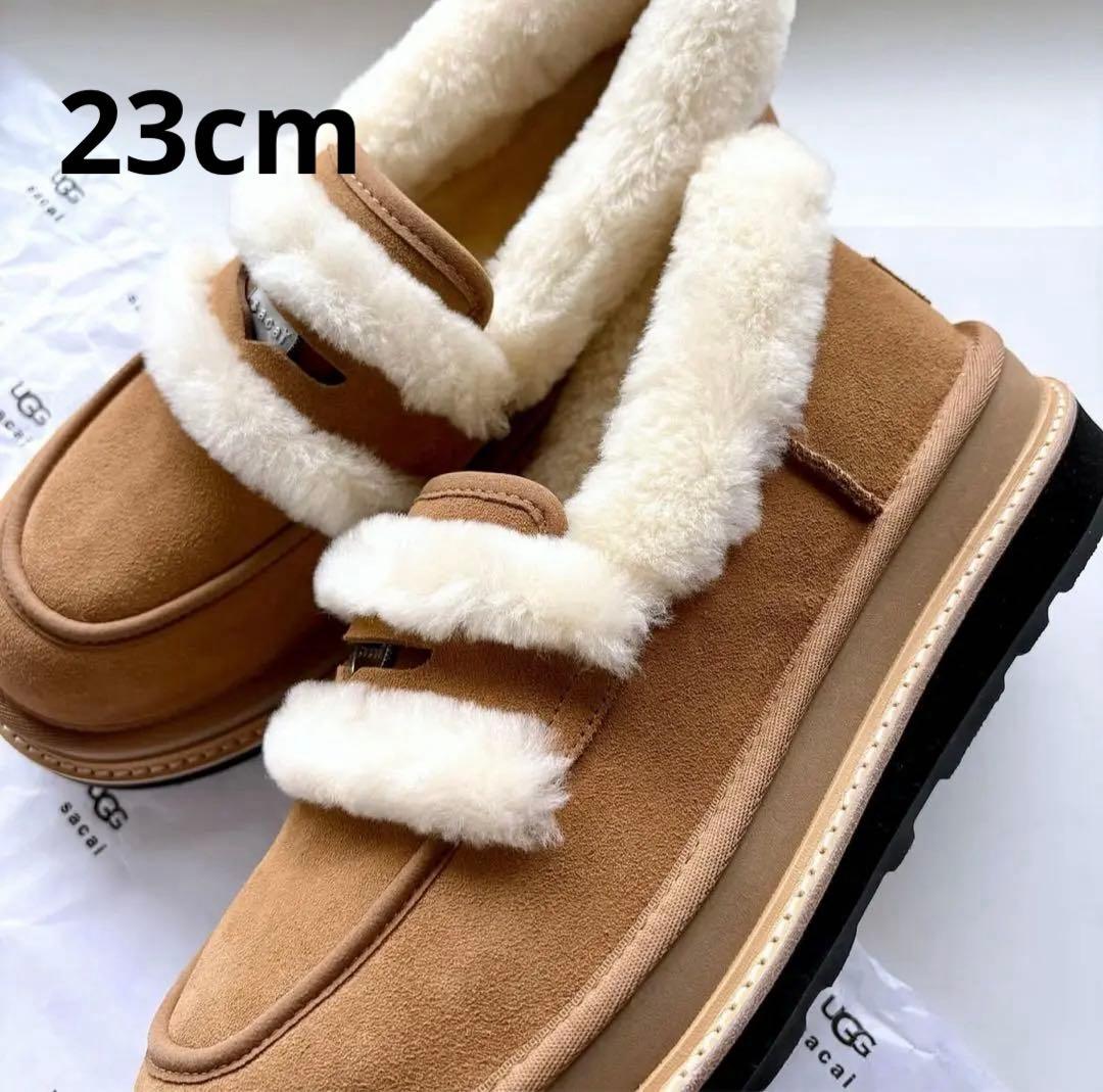 UGG Sacai Loafer ベージュ37 Chestnut 23cm UGG Loafer sacai Chestnut Men's - 1178370-CHE - US