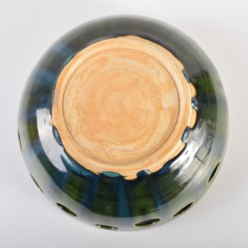 美濃焼 加藤光右衛門作 織部 水玉透かし鉢 共箱 C 6951A - メルカリ