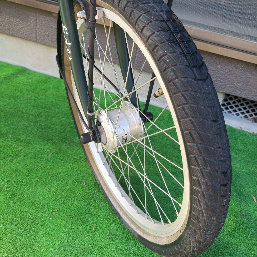 引取中】子供乗せ自転車 （fides20インチ濃い緑）非電動