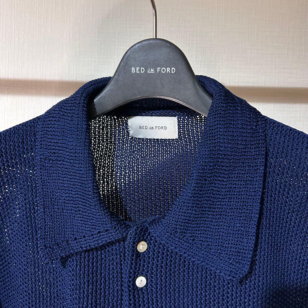 BED j.w. FORD チェーンニットポロシャツ - メルカリ