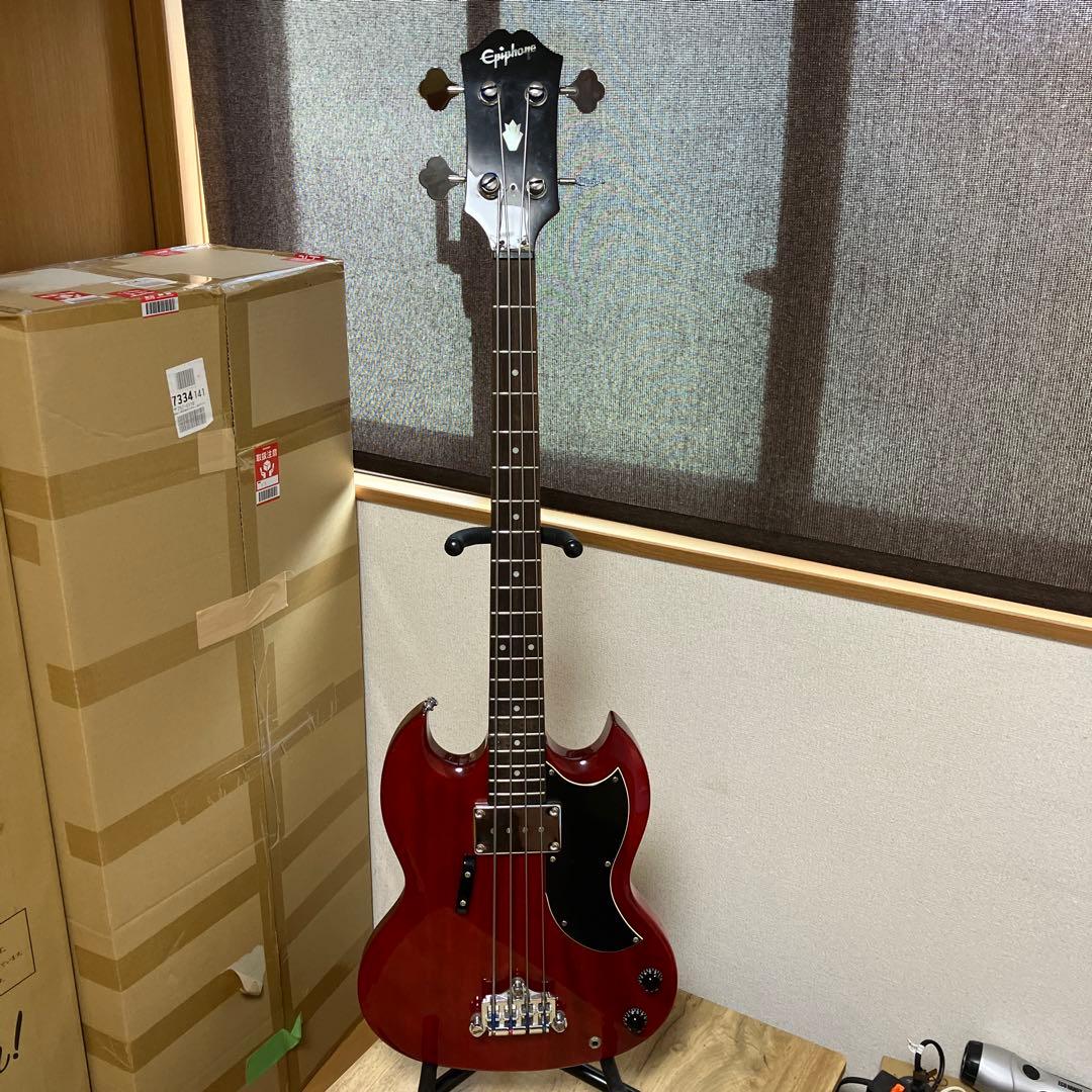 Epiphone SG EB-0ベース 音出しOK　やや難あり 中古品 Used Epiphone EB-0 SG Style Bass - Cherry | Cream City Music