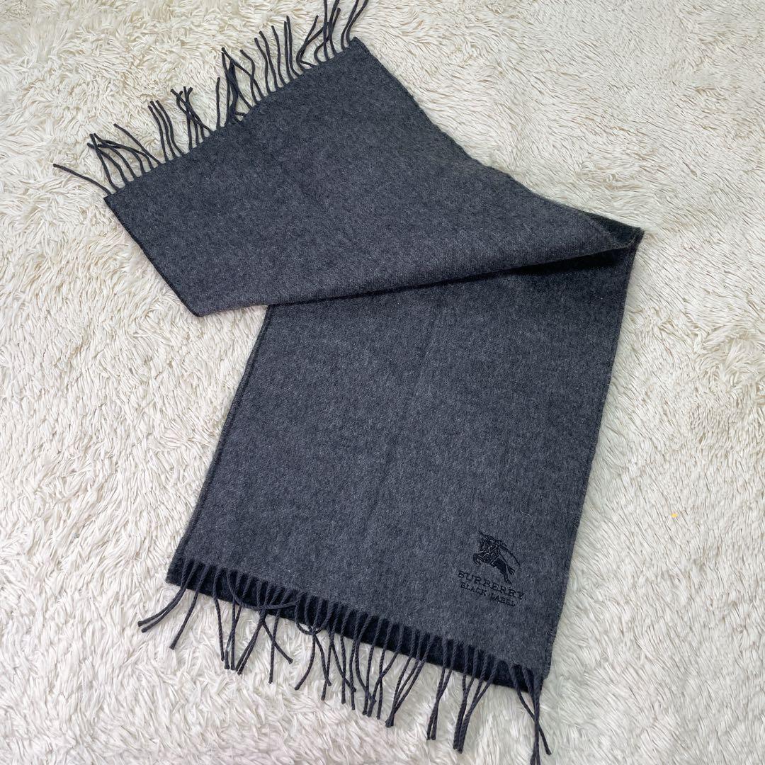 希少】バーバリーブラックレーベル カシミヤ ウール リバーシブル