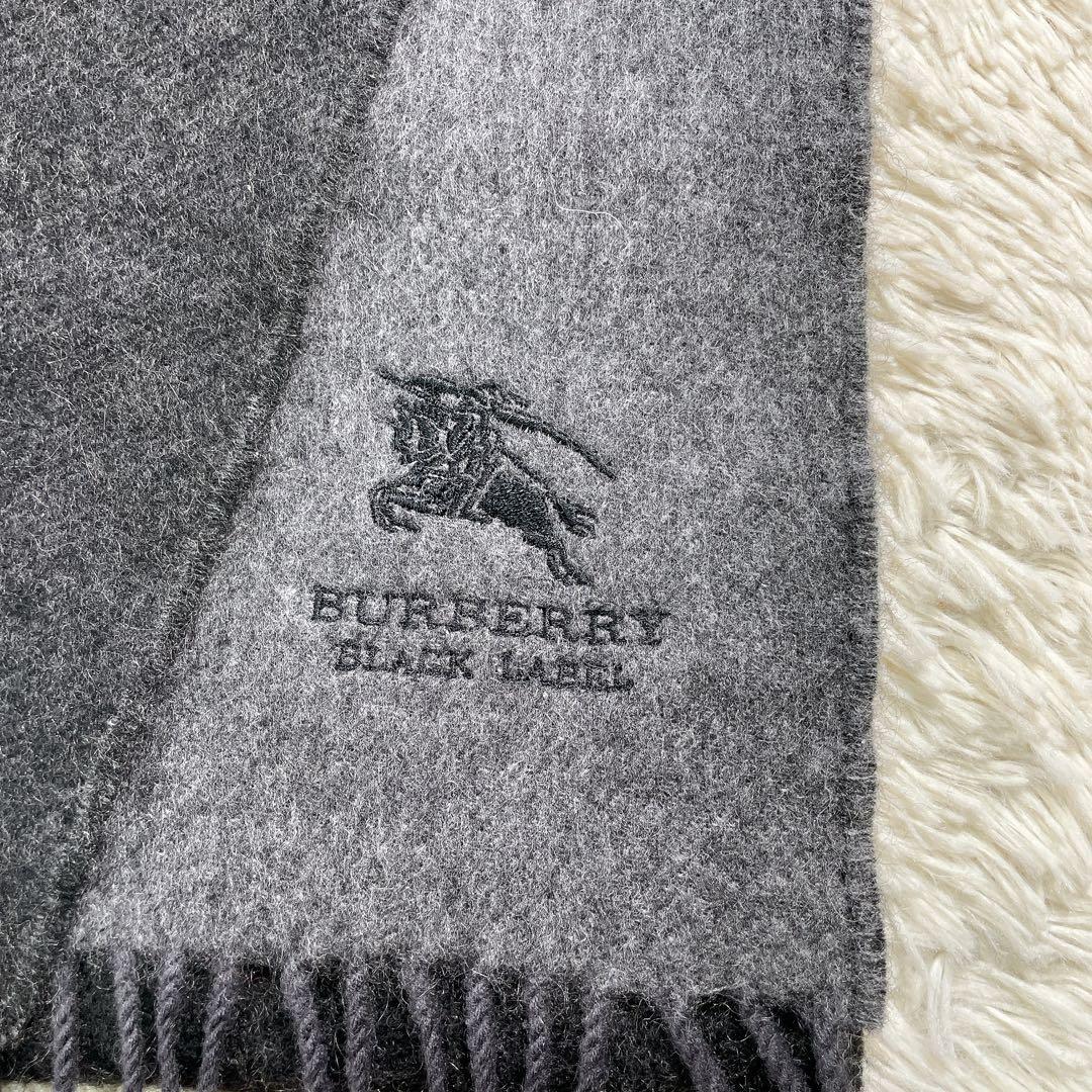 希少】バーバリーブラックレーベル カシミヤ ウール リバーシブル