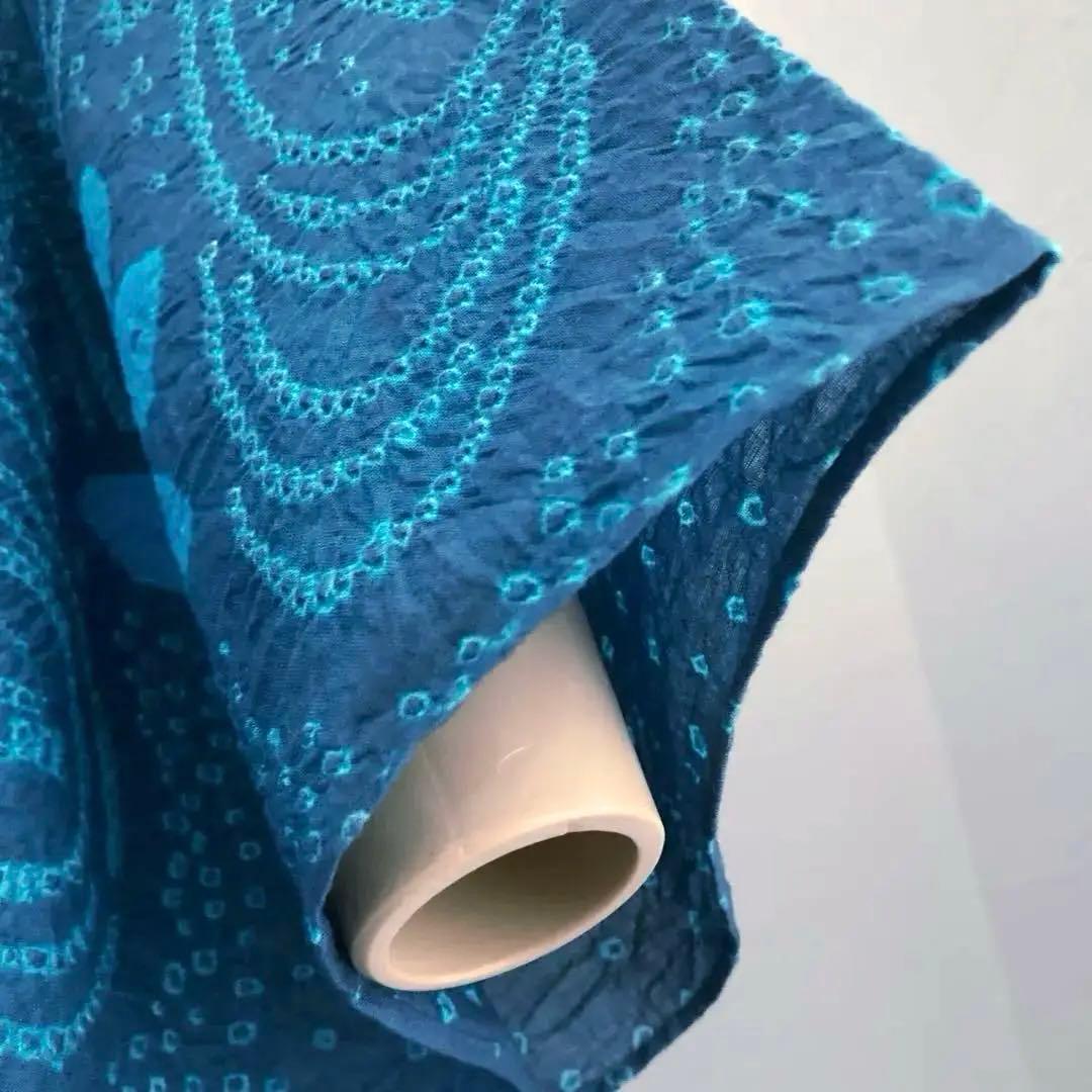 よりゆか様専用 有松絞り・有松鳴海絞り浴衣 グレー・ターコイズNo.7