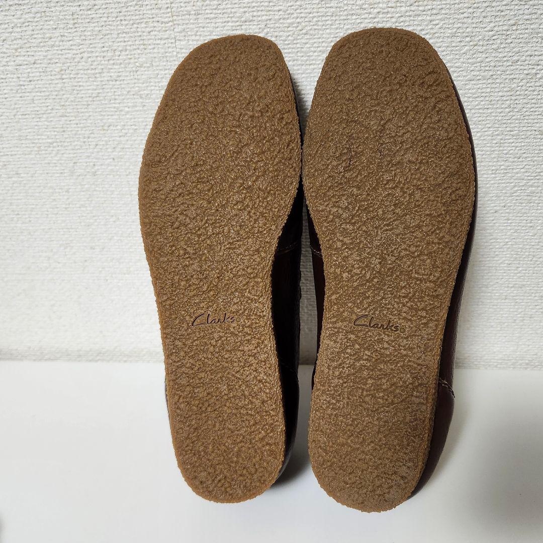 【 Clarks レザーシューズ✨】 ワラビー モカシン ブラウン 25.5cm