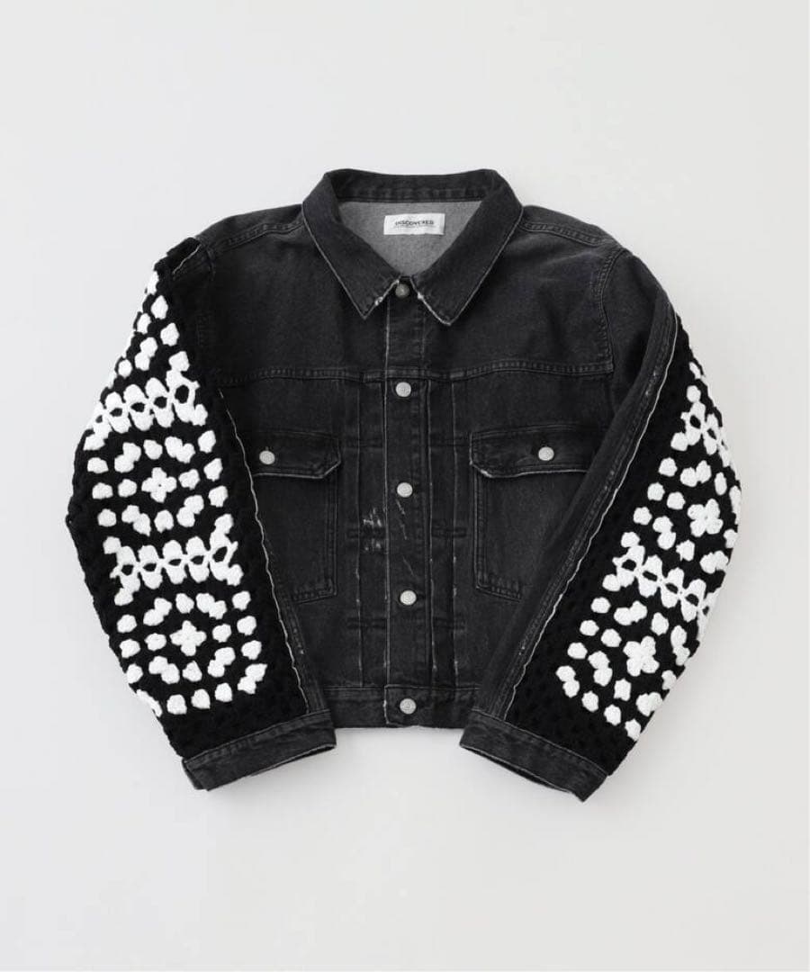 CROCHET DENIM BLOUSON(size3) 〜1/31出品 Alek Crochet Sleeve Denim Jacket – VICI