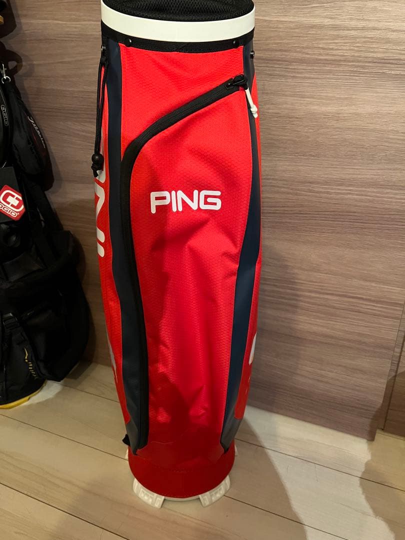 PING アリゾナゴルフキャディバッグ 赤青 PING製の赤と青のゴルフ