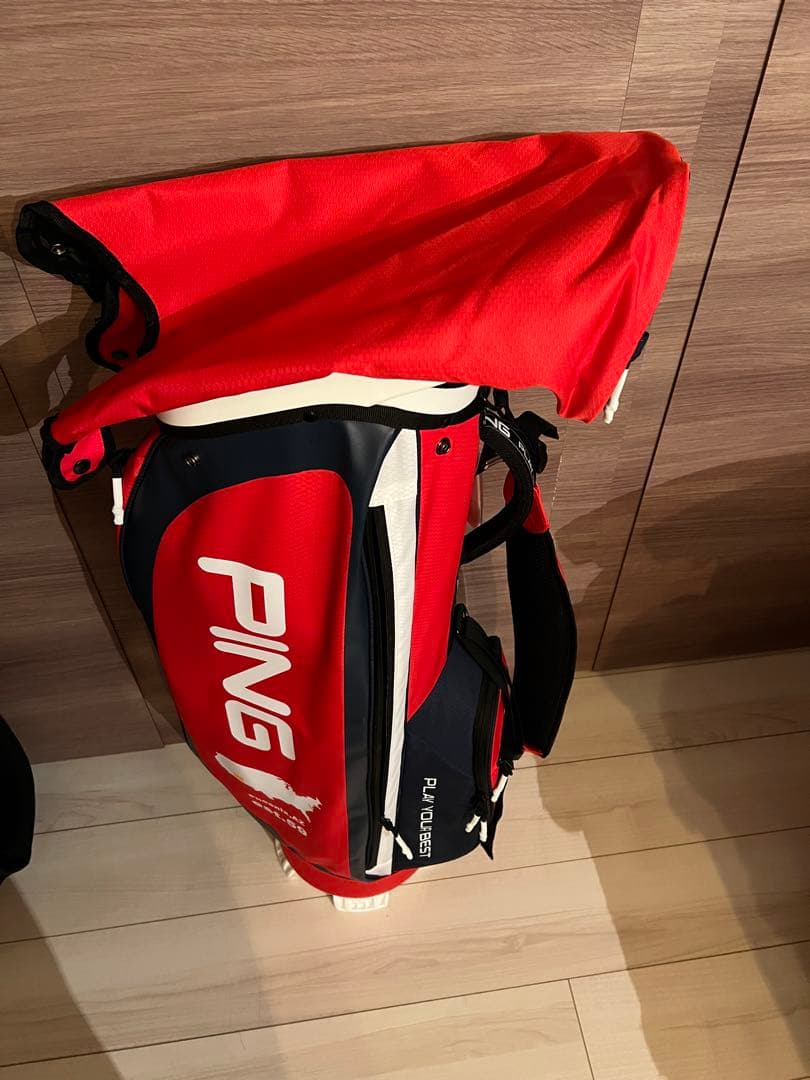 PING アリゾナゴルフキャディバッグ 赤青 PING製の赤と青のゴルフ