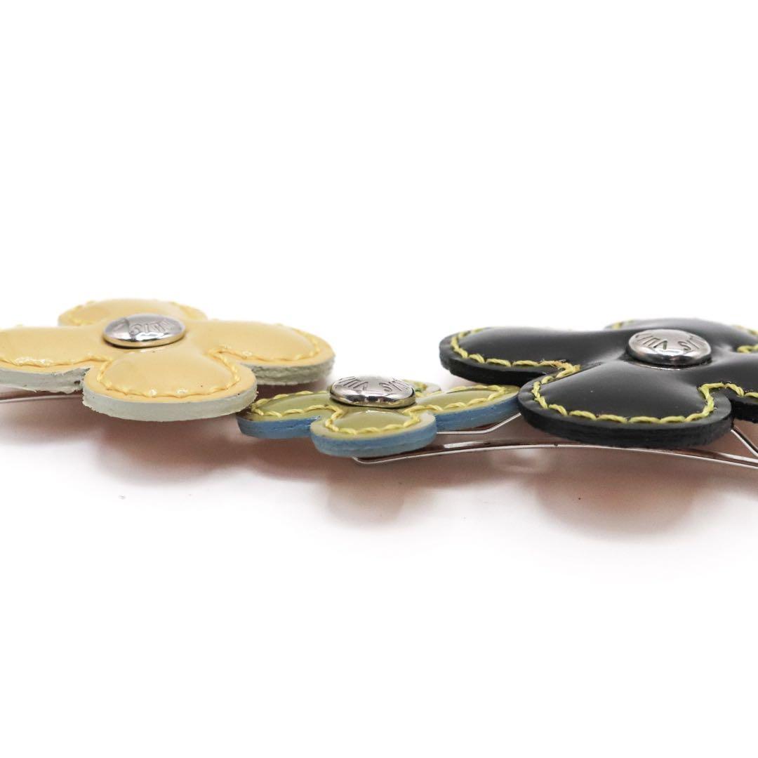 極美品】ルイヴィトン バレッタ フルール ヴェルニ ヘアピン M92259