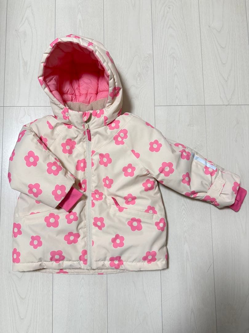 ZARA 花柄 スキーウェア 2-3歳用 上下セット