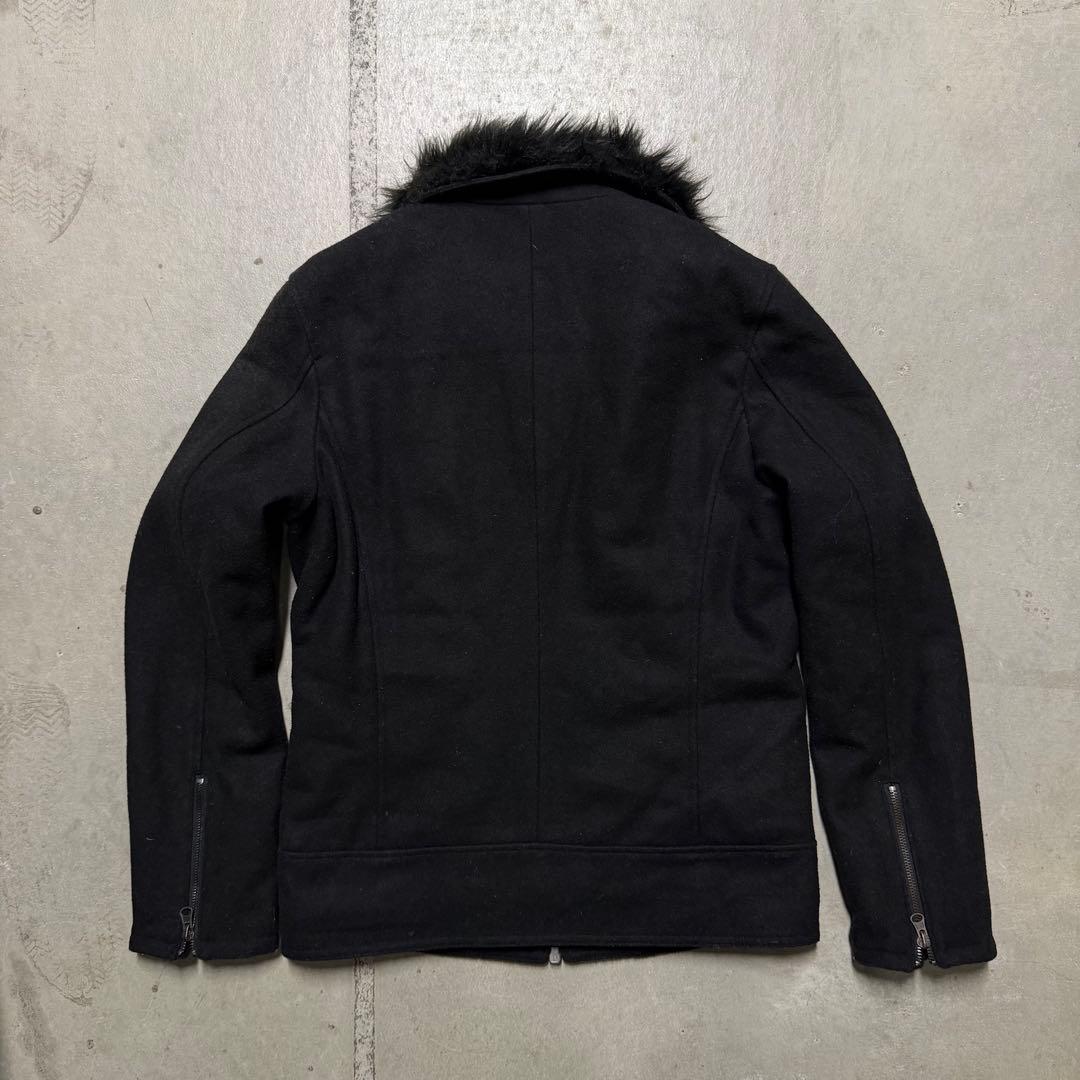00s archive ファー付きwool jacket