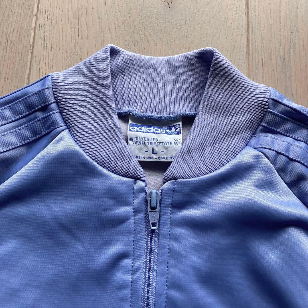 極美品 くすみライラックadidas 80s ATPトラックジャケット USA製