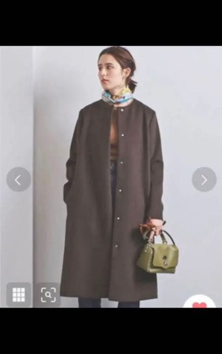 UNITED ARROWS ノーカラーベルスリーブコート - メルカリ