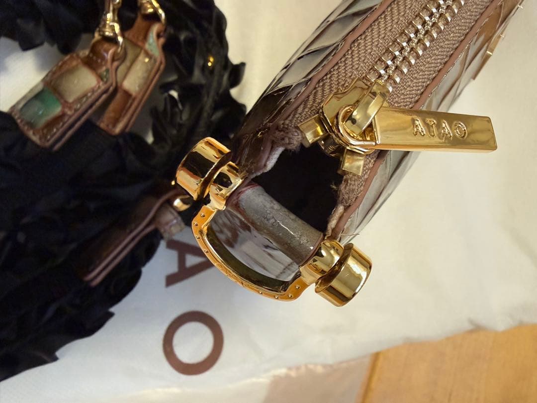 未使用に近い☆アタオ 純喫茶アメリ レトロ ミニバッグ アドリアエメラルド