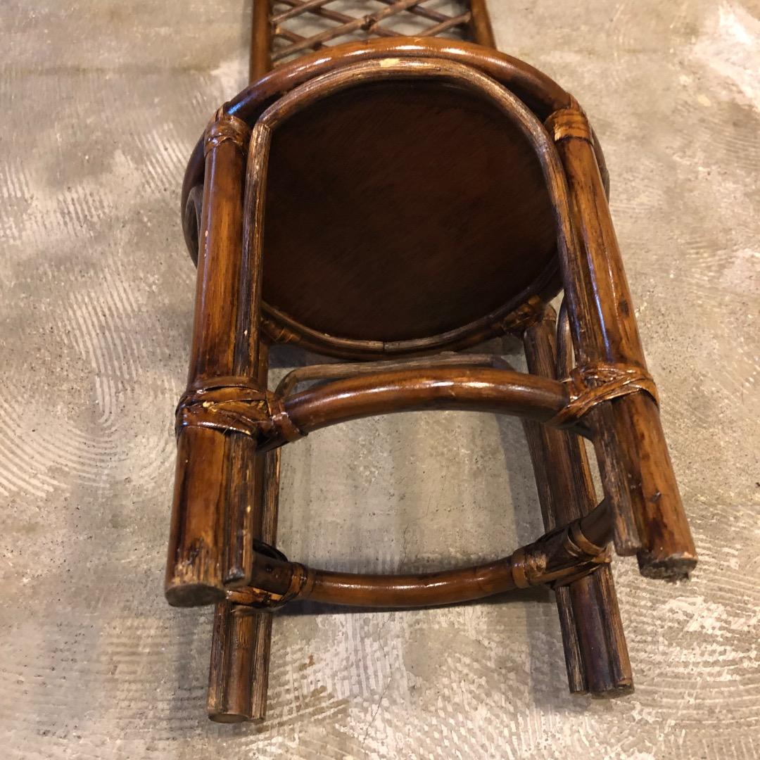 ラタン ハイバックスツール ミニ椅子 インテリア用 ティスプレイ 花台