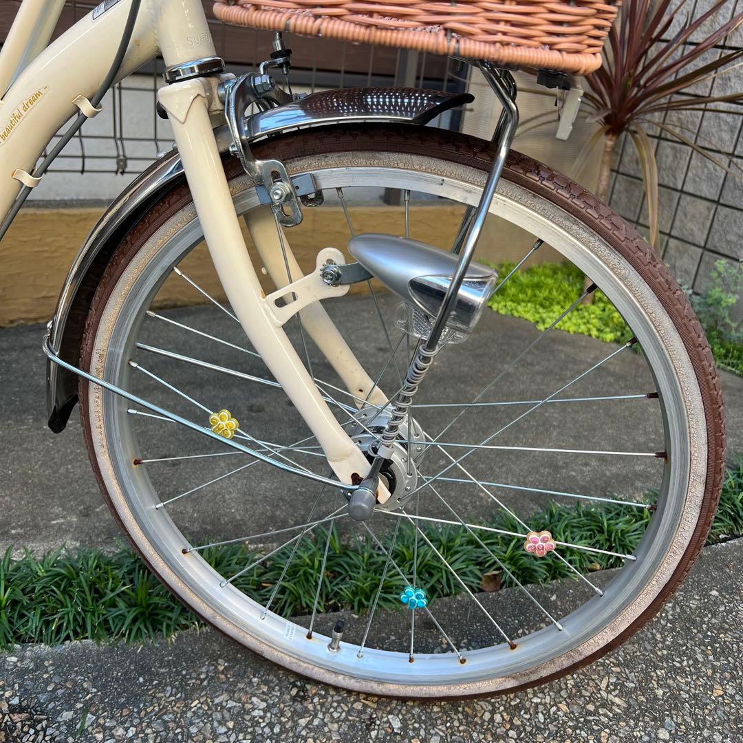 自転車 子供用 あさひ フェリークjr 20 女の子 アイボリー かご - メルカリ