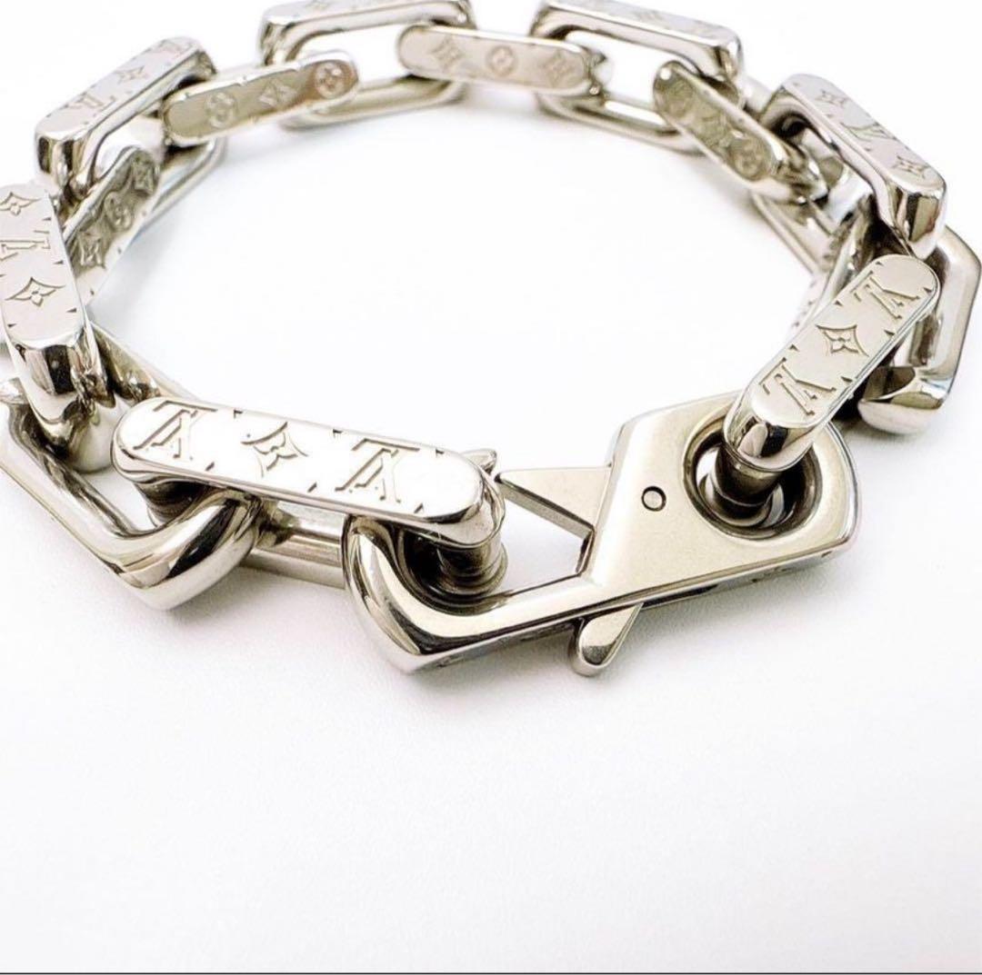 a*可様 ルイ・ヴィトン チェーンリンクスブレスレット シルバー