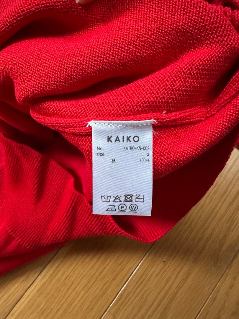KAIKO V neck sweater \"RED\"サイズ3