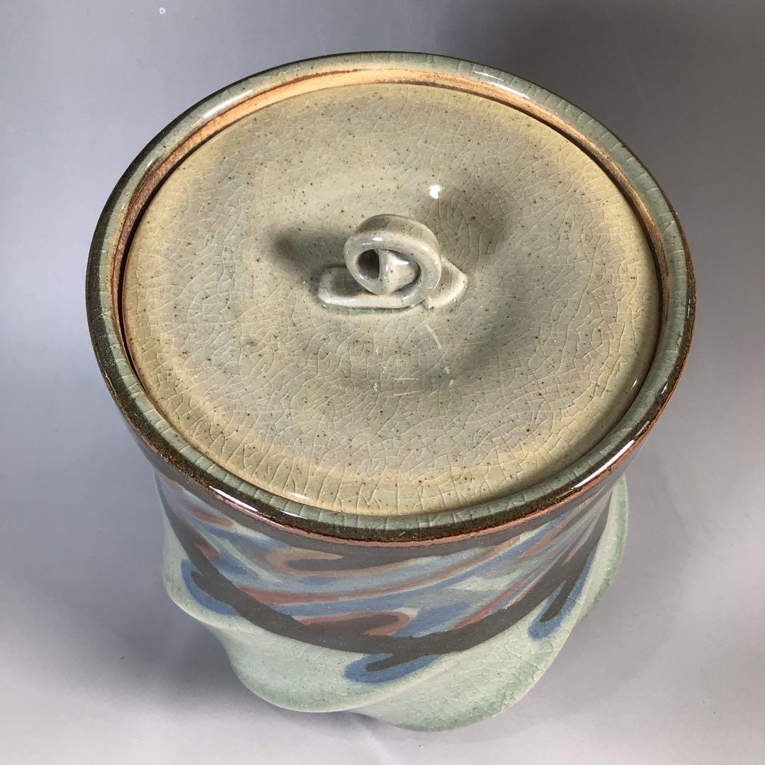 N165 水指 『明神窯 岡本高始造』『練上水指』 共箱 茶道具 - メルカリ