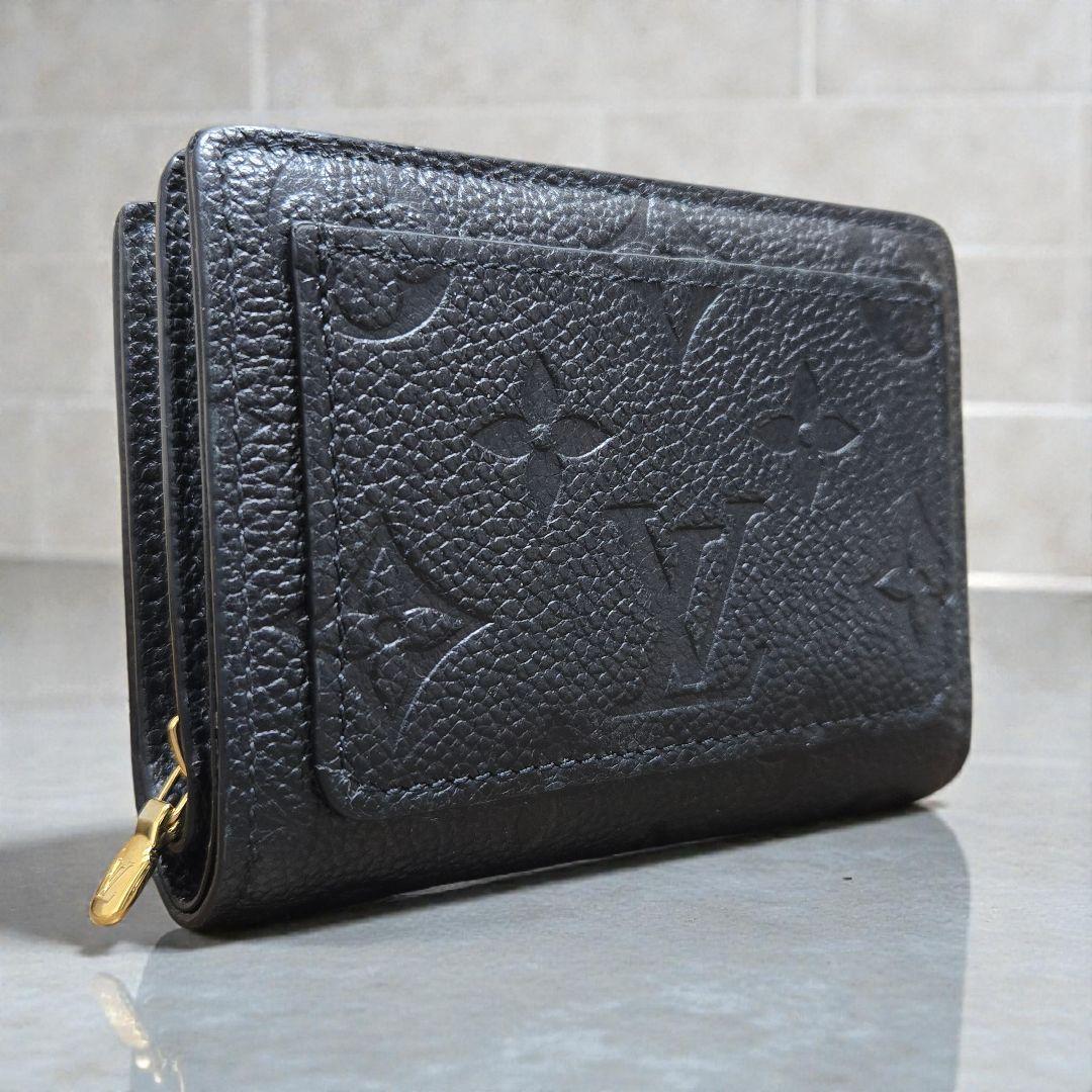 極美品✨ヴィトン 二つ折り財布 アンプラント ポルトフォイユ クレア ノワール LOUIS VUITTON（ルイ・ヴィトン） 二つ折り財布 アンプラント