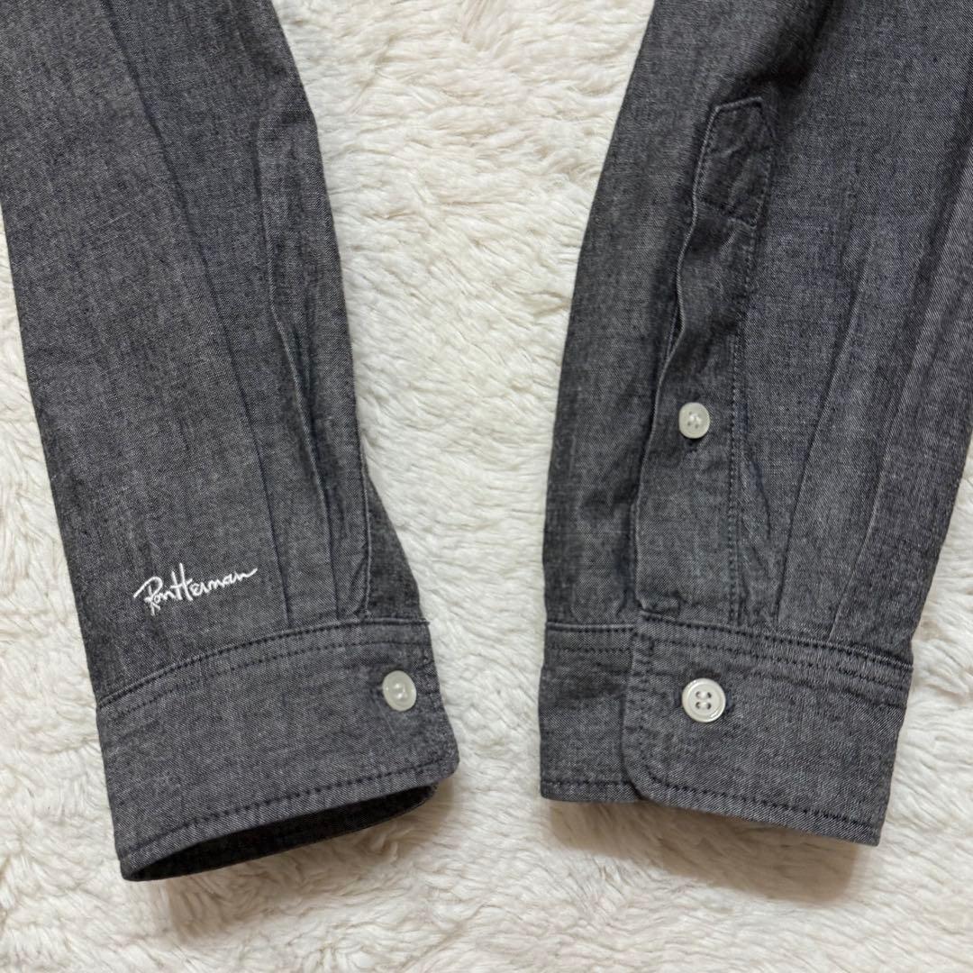 美品/ディセンダント×ロンハーマン 別注 製品染 ロゴ刺繍 シャツ 2