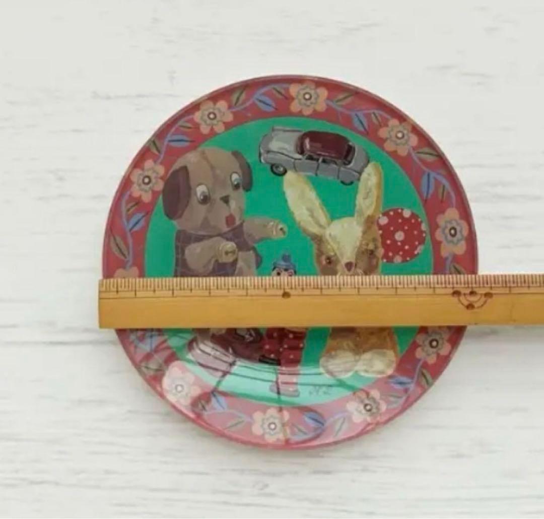新品 ナタリーレテ 10cm ガラス プレート ドッグ 犬 うさぎ ウサギ