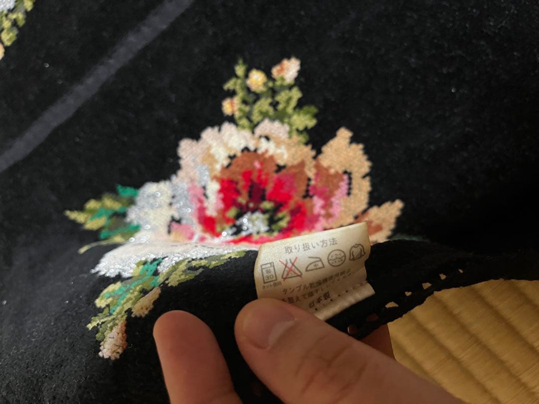 FEILER フェイラー 大判クロス 薔薇柄 ブラックの通販はau PAY