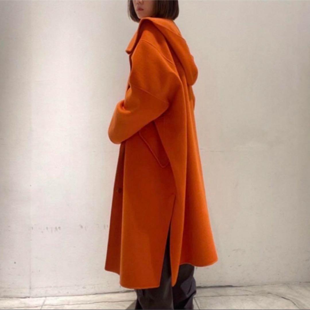 ルシェルブルー Hooded Over Coat オレンジ - メルカリ