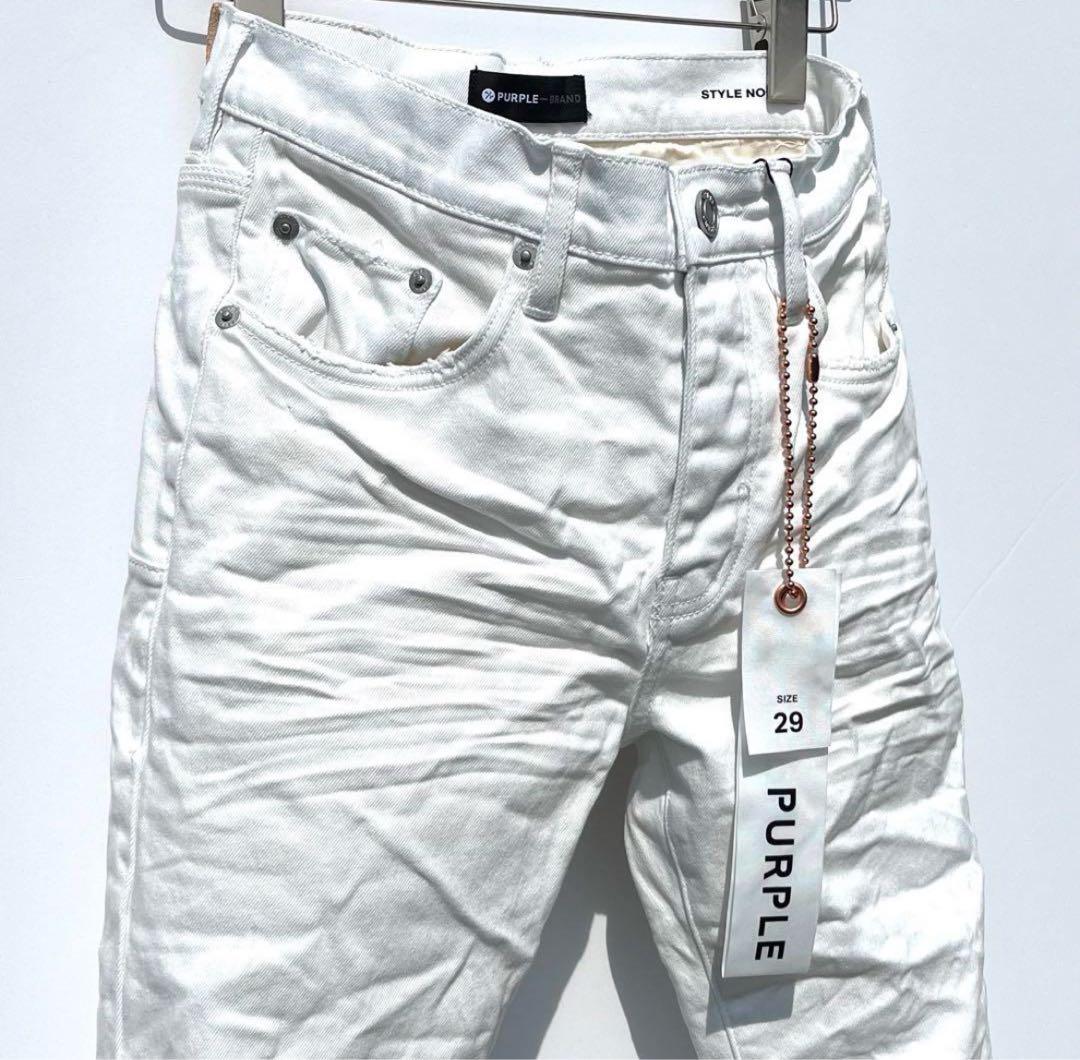 新品 PURPLE BRAND ホワイトスキニーデニム 29 パープルブランド