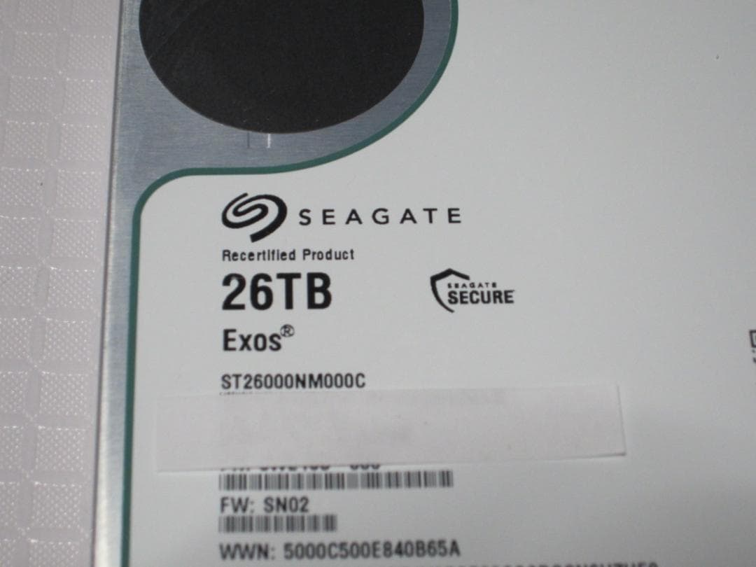 即日発送可 Seagate ST26000NM000C 26TBHDD ジャンク - メルカリ