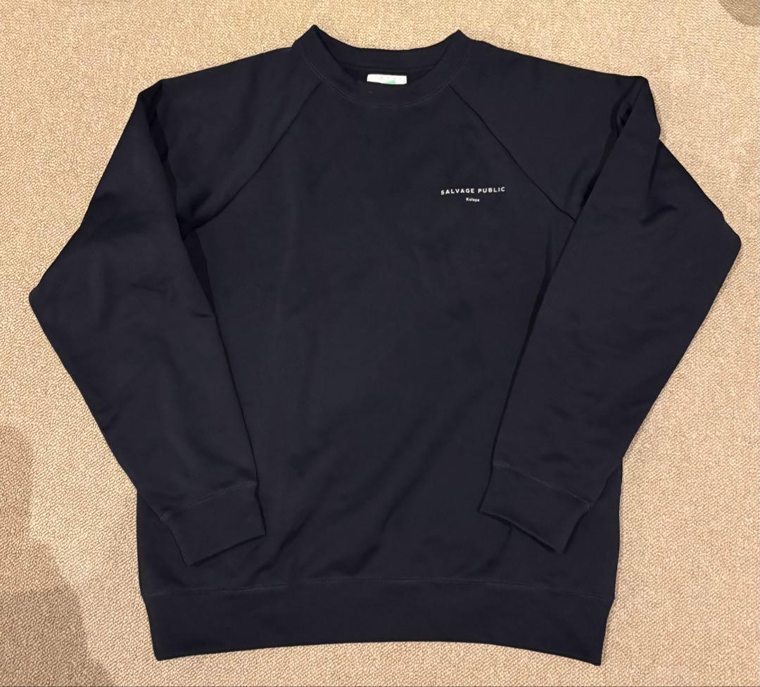 サルベージパブリック コレパ 裏起毛スウェット ネイビー L サルベージパブリック コレパ 裏起毛スウェット ネイビー L