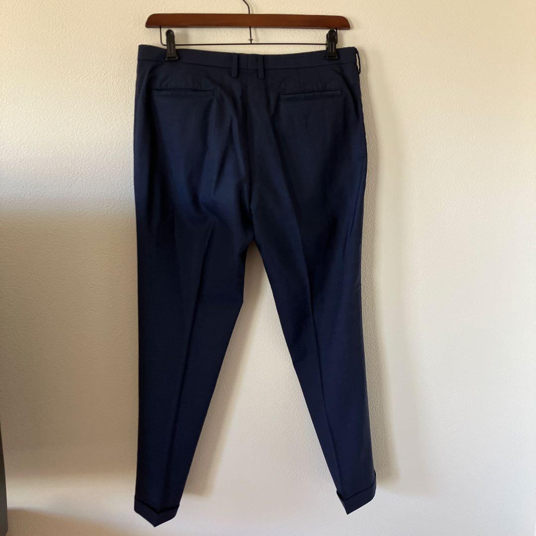 中村圭 パンツ2本 美品 Paulsmithネイビー テーパードスラックス