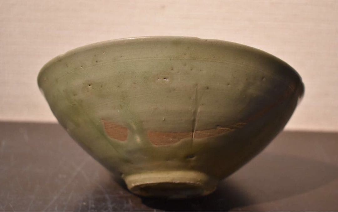 李朝・高麗青磁輪花鉢 岡田宗叡識箱 /朝鮮古陶磁 中国古玩