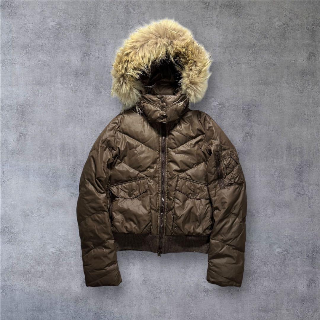 Y2K moussy ファーダウンジャケット 平成ギャル 白ギャルn2b MA1