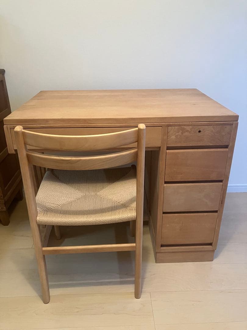 木製デスク 引き出し付き古家具ヴィンテージ　アンティークテーブル勉強机文卓骨董 東谷 デスク 机 テーブル 幅112cm おしゃれ 勉強机 引き出し 学習机