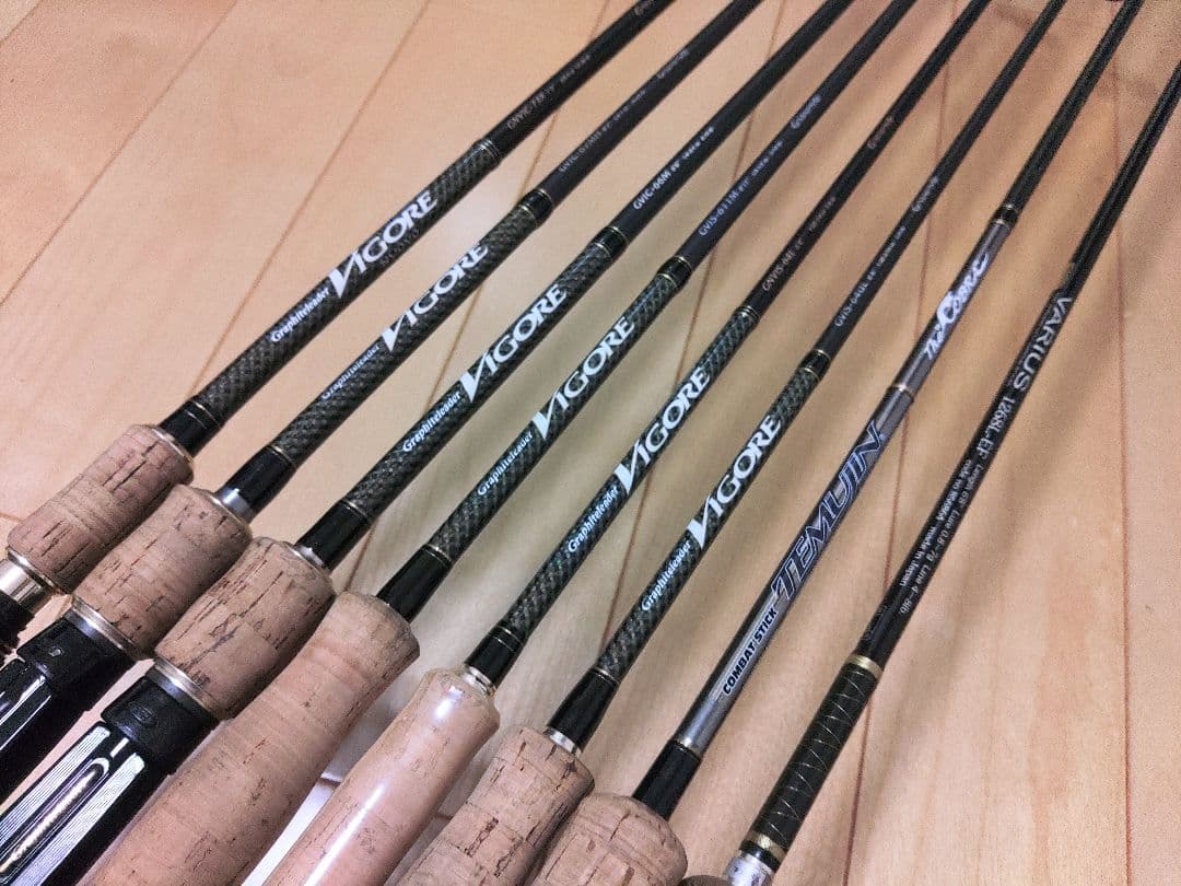 オリムピック　ヴィゴーレ　VIGORE バスロッド 6本　他2本　合計8本セット オカッパリ専用バスロッド】最新素材＆テクノロジーを盛り込んだ