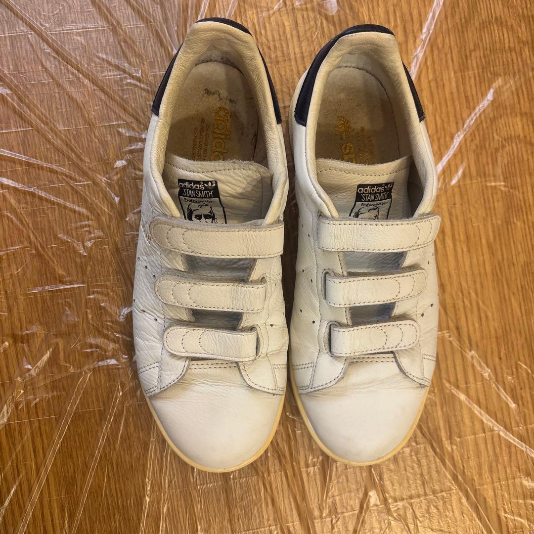 adidas アディダス スタンスミス ベルクロ ネイビー 本革 24.5cm