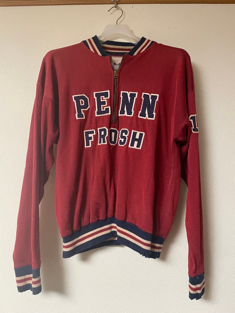 60sヴィンテージ 赤色 Champion PENN FROSH ハーフジップM 楽天市場】Champion チャンピオン 60s プロダクツタグ ハーフ ジップ