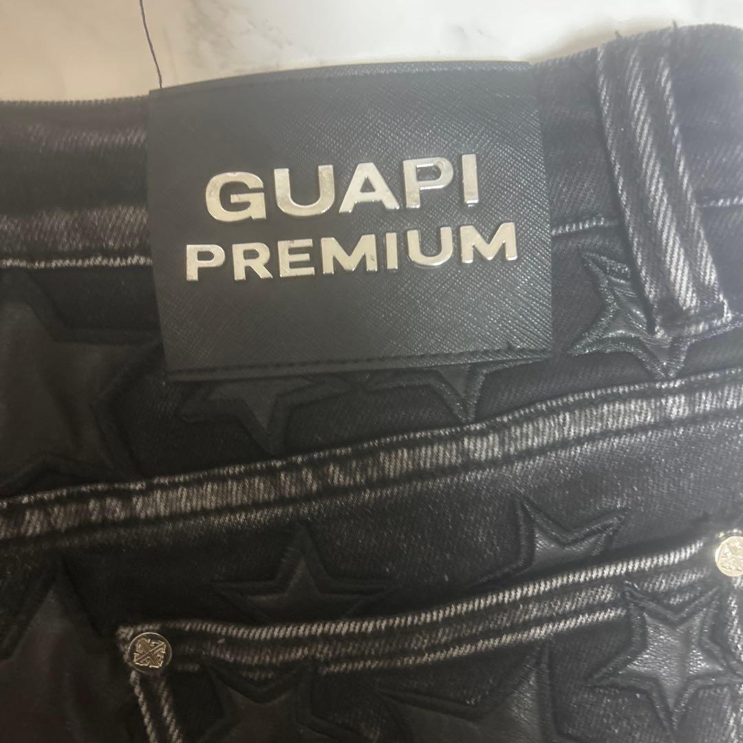 GUAPI 星柄 ブラックデニム 30 - パンツ安く 買う